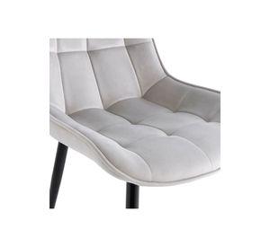 Pack de 2 Sillas de Comedor Macron Acolchada Terciopelo - Gris