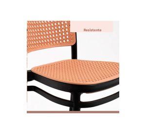 Pack de 4 Sillas Lombardía de Polipropileno - Negra