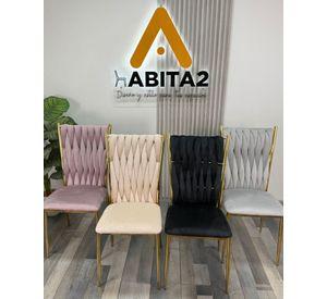 PACK 4 SILLAS DORADAS PARA COMEDOR ARTHUR
