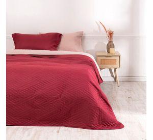 Set Quilt Liso + Sabana Liso 1.5 P Rojo