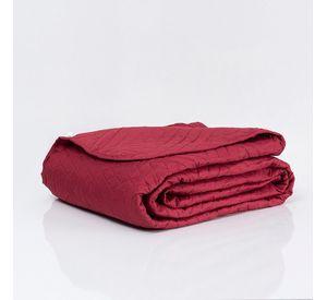 Set Quilt Liso + Sabana Liso 1.5 P Rojo