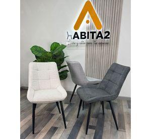 PACK 4 SILLAS TAPIZADAS MODERNAS MERICHAIR BLACK