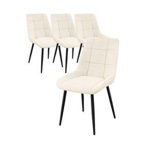 PACK 4 SILLAS TAPIZADAS MODERNAS MERICHAIR BLACK