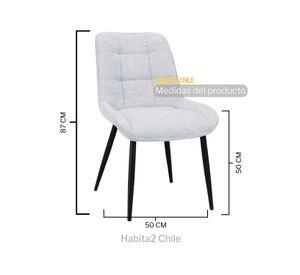 PACK 4 SILLAS TAPIZADAS MODERNAS MERICHAIR BLACK