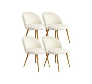 PACK 4 SILLAS PARA COMEDOR NORDIC FELPA SIMIL MADERA