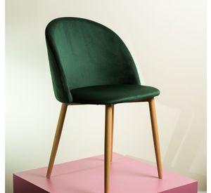 PACK 4 SILLAS PARA COMEDOR NORDIC FELPA SIMIL MADERA