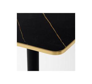 Mesa Luxor de Mdf Efecto Marmol Negro con Dorado