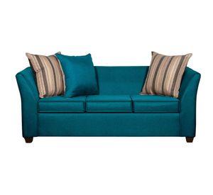 SOFA DIVEAN 3 CUERPOS TURQUESA LINO