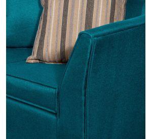 SOFA DIVEAN 3 CUERPOS TURQUESA LINO