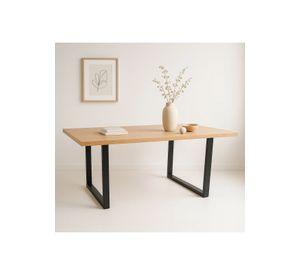 Mesa de Comedor Estilo Industrial 160x90 Madera Clara