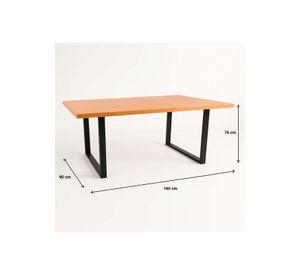 Mesa de Comedor Estilo Industrial 160x90 Madera Clara