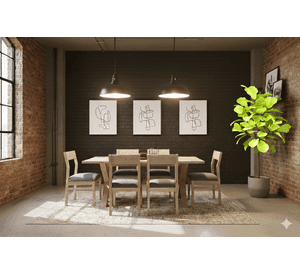 Comedor 6 Sillas Cruz Vendetta Gris