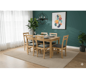 Comedor 6 Sillas Castilla Tapiz Gris