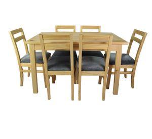 Comedor 6 Sillas Castilla Tapiz Gris