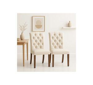 Pack de 2 Sillas de Comedor Acolchada Madera Elegance