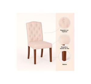 Pack de 2 Sillas de Comedor Acolchada Madera Elegance