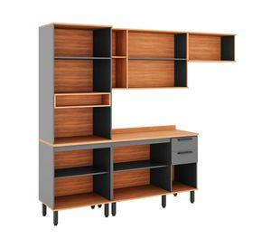 Mueble cocina Castaña canela/ceniza 217x270x52 cm