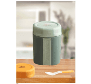 Termo Táper Térmico 500 Ml Estilo Vaso Con Tenedor Oficina Y Escolar Green