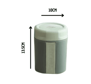 Termo Táper Térmico 500 Ml Estilo Vaso Con Tenedor Oficina Y Escolar Green