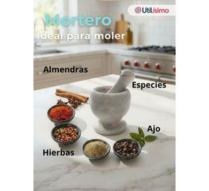Mortero De Piedra Mármol Natural Pulido Para Moler Especies