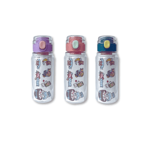 Botella De Plástico Con Filtro Escolar Stickers Decorativo 700ml Surtido