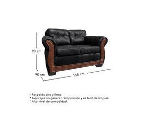 Sofá Con Respaldo confortable Taurus 2 Personas PU Envejecido Premium X