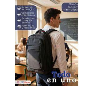 Mochila Jumbo Viaje Cabina Impermeable Resistente Notebook 53cm Negro 28L