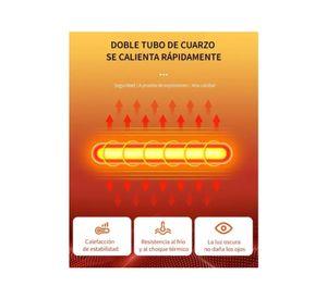 Calefactor Estufa Halógeno 800w Bajo Consumo Oficina Gris