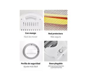 Calefactor Estufa Halógeno 800w Bajo Consumo Oficina Gris