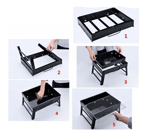 Mini Parrillera Plegable Portátil de Carbón