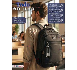 Mochila Viaje Cabina Impermeable Resistente Notebook 46cm Negro 23L