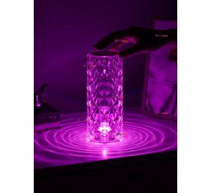 Lámpara de Cristal Táctil USB Transparente Para Mesa