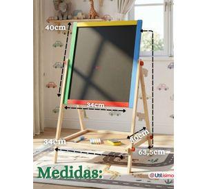 Pizarra Infantil 2 en 1 Tiza Plumon y Magnética Estilo Montessori de 64cm para Niños