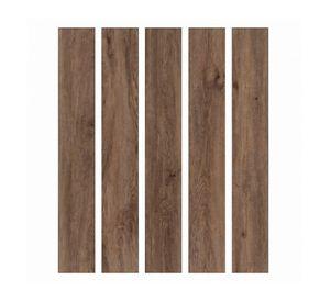Piso vinílico SPC Patagonia Nogal oscuro café 18.3x122 cm 2.68 m2