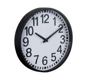 Reloj pared 30x30x4 cm negro