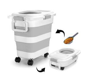 Contenedor alimento plegable blanco/gris