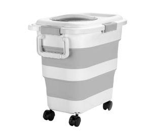Contenedor alimento plegable blanco/gris