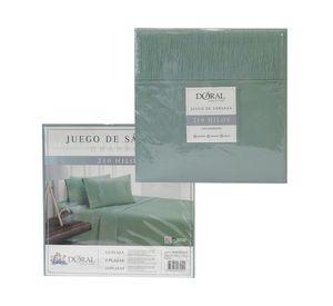Juego de sábanas King 210 hilos Drapped verde