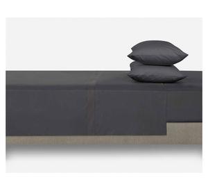 Juego de sábanas 180 hilos gris oscuro Súper King