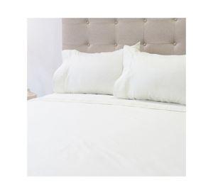 Juego de sábanas King 210 hilos Drapped blanco