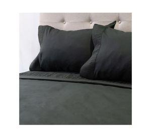 Juego de sábanas 2 plazas 210 hilos Drapped negro