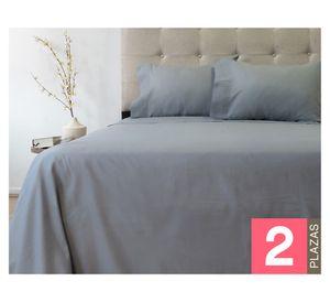 Juego de sábanas 2 plazas 210 hilos Drapped gris