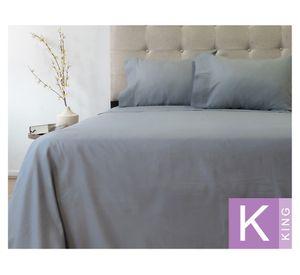 Juego de sábanas King 210 hilos Drapped gris