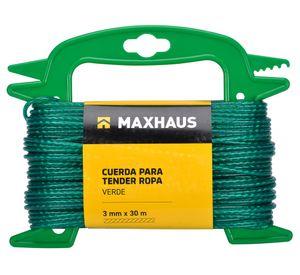 Cuerda tender ropa verde 3 mm x 30 m