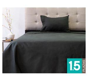 Juego de sábanas 1.5 plazas 210 hilos Drapped negro