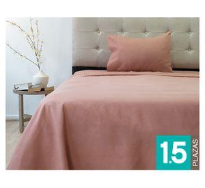 Juego de sábanas 1.5 plazas 210 hilos Drapped rosa