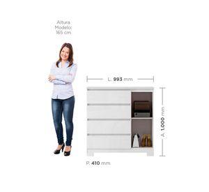 Cómodas 1 Puerta Alessia blanco