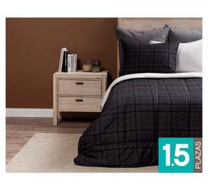 Plumón Sherpa negro 1.5 plazas