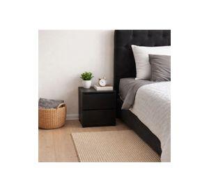 Pack de 2 Veladores Cajon Doble Minimal 30x40 Oscuro
