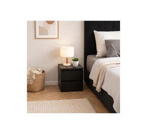 Pack de 2 Veladores Cajon Doble Minimal 30x40 Oscuro